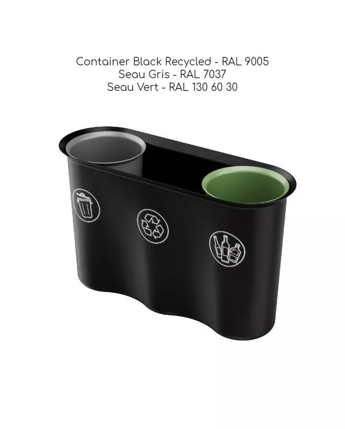 Corbeille conçu pour un usage intensif dans un cadre de bureau