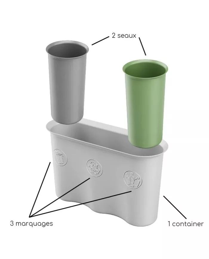 Corbeille conçu pour un usage intensif dans un cadre de bureau