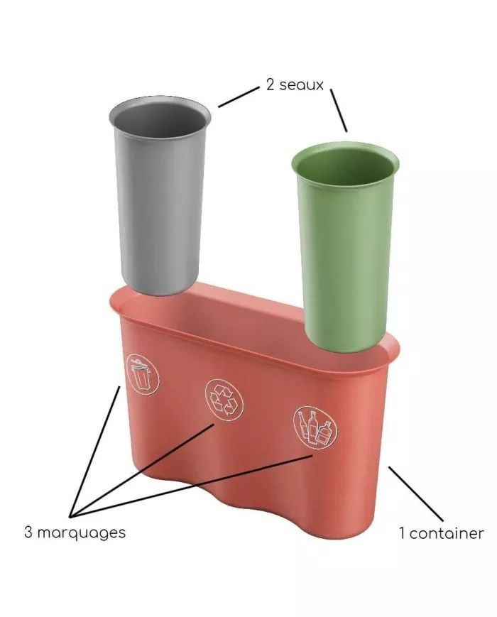 Corbeille conçu pour un usage intensif dans un cadre de bureau