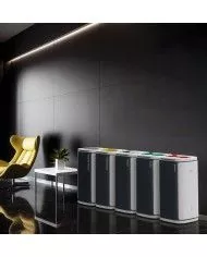 Poubelle conçu pour un usage intensif dans un cadre de bureau