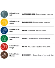 Poubelle de tri - design WASTEE 60L - EMBALLAGES - Jaune - mobilier de tri écologique, corbeille recyclage bureau, bac de tri Poubelle de tri - design WASTEE 60L - EMBALLAGES - Jaune - mobilier de tri écologique, corbeille recyclage bureau, bac de tri