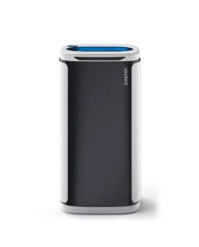 Poubelle de tri - design WASTEE 60L - PAPIER - Bleu - meuble de tri durable, poubelle compartimentée, station de tri moderne Poubelle de tri - design WASTEE 60L - PAPIER - Bleu - meuble de tri durable, poubelle compartimentée, station de tri moderne