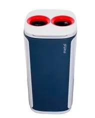 Poubelle de tri - design WASTEE 60L - METAL - Rouge - solution tri sélectif, conteneur de recyclage, poubelle compartimentée Poubelle de tri - design WASTEE 60L - METAL - Rouge - solution tri sélectif, conteneur de recyclage, poubelle compartimentée