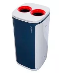 Poubelle de tri - design WASTEE 60L - METAL - Rouge - recyclage déchets triés, station de tri moderne, meuble de tri durable Poubelle de tri - design WASTEE 60L - METAL - Rouge - recyclage déchets triés, station de tri moderne, meuble de tri durable