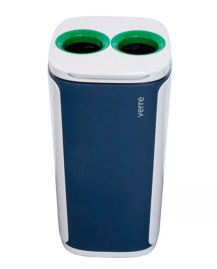 Poubelle de tri - design WASTEE 30L - VERRE - Vert - station de tri moderne, tri des déchets professionnels, corbeille Poubelle de tri - design WASTEE 30L - VERRE - Vert - station de tri moderne, tri des déchets professionnels, corbeille