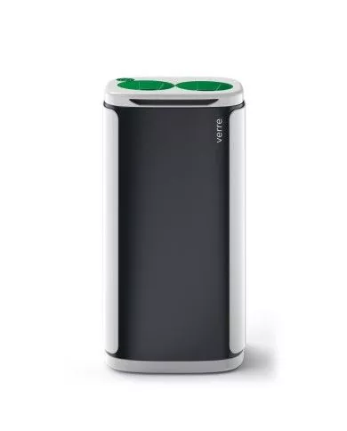 Poubelle de tri - design WASTEE 30L - VERRE - Vert - meuble de tri durable, mobilier de tri écologique, corbeille recyclage Poubelle de tri - design WASTEE 30L - VERRE - Vert - meuble de tri durable, mobilier de tri écologique, corbeille recyclage