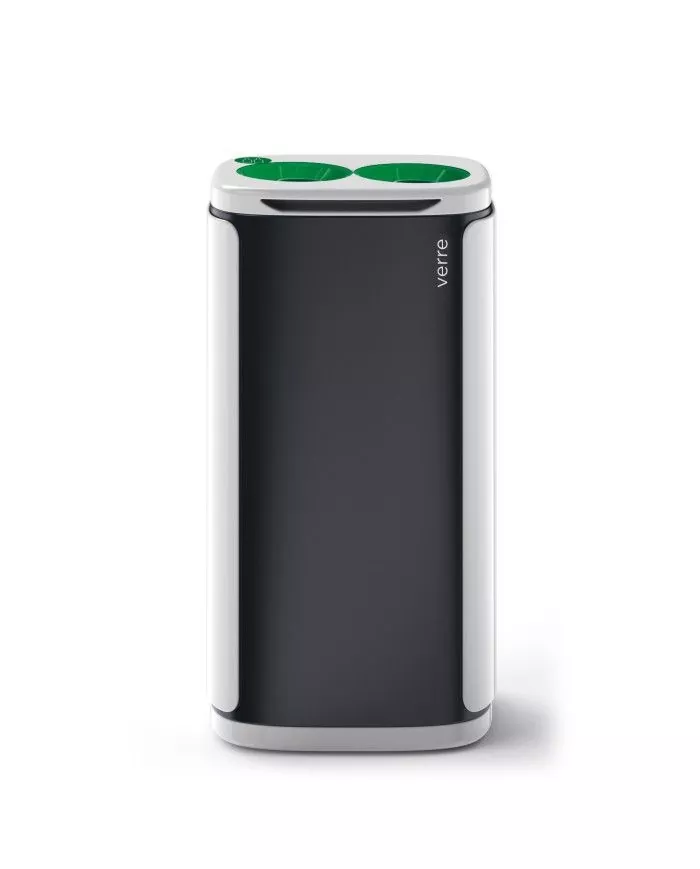 Poubelle de tri - design WASTEE 30L - VERRE - Vert - meuble de tri durable, mobilier de tri écologique, corbeille recyclage Poubelle de tri - design WASTEE 30L - VERRE - Vert - meuble de tri durable, mobilier de tri écologique, corbeille recyclage