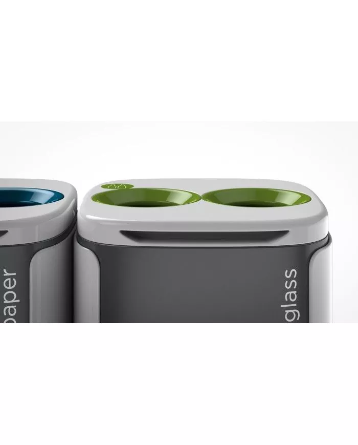 Poubelle de tri - design WASTEE 30L - VERRE - Vert - conteneur de recyclage, station de tri moderne, gestion des déchets en Poubelle de tri - design WASTEE 30L - VERRE - Vert - conteneur de recyclage, station de tri moderne, gestion des déchets en