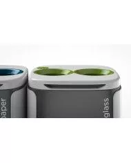 Poubelle de tri - design WASTEE 30L - VERRE - Vert - conteneur de recyclage, station de tri moderne, gestion des déchets en Poubelle de tri - design WASTEE 30L - VERRE - Vert - conteneur de recyclage, station de tri moderne, gestion des déchets en