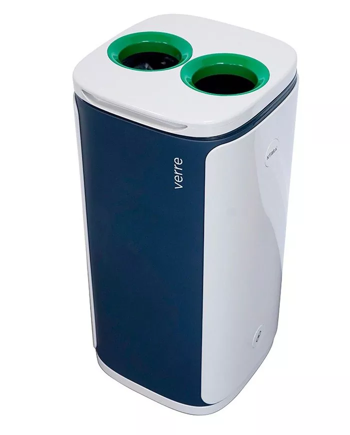 Poubelle de tri - design WASTEE 30L - VERRE - Vert - poubelle de tri sélectif, conteneur de recyclage, bac de tri design Poubelle de tri - design WASTEE 30L - VERRE - Vert - poubelle de tri sélectif, conteneur de recyclage, bac de tri design