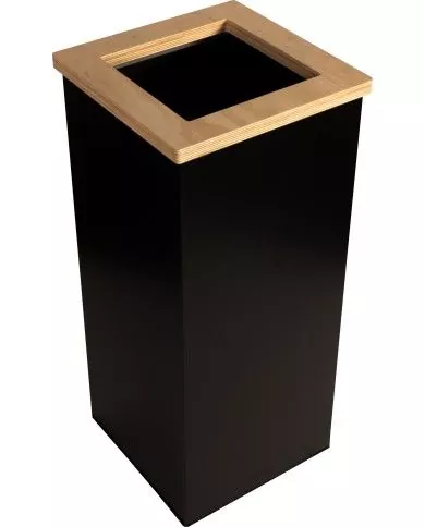 Poubelle de tri - design TERAWOOD 65L - Corps Gris manganèse - station de tri moderne, tri des déchets professionnels, Poubelle de tri - design TERAWOOD 65L - Corps Gris manganèse - station de tri moderne, tri des déchets professionnels,