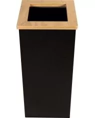 Poubelle de tri - design TERAWOOD 65L - Corps Gris manganèse - poubelle de tri sélectif, meuble de tri durable, station de tri