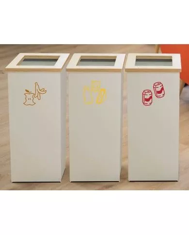 Poubelle conçu pour un usage intensif dans un cadre de bureau