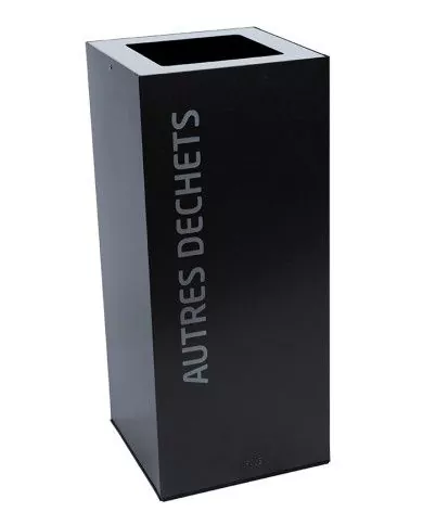 Poubelle de tri - design TERAFLEX 65L - GRIS AUTRES DECHETS - Corps Gris Manganèse Marquage sérigraphie - tri des déchets