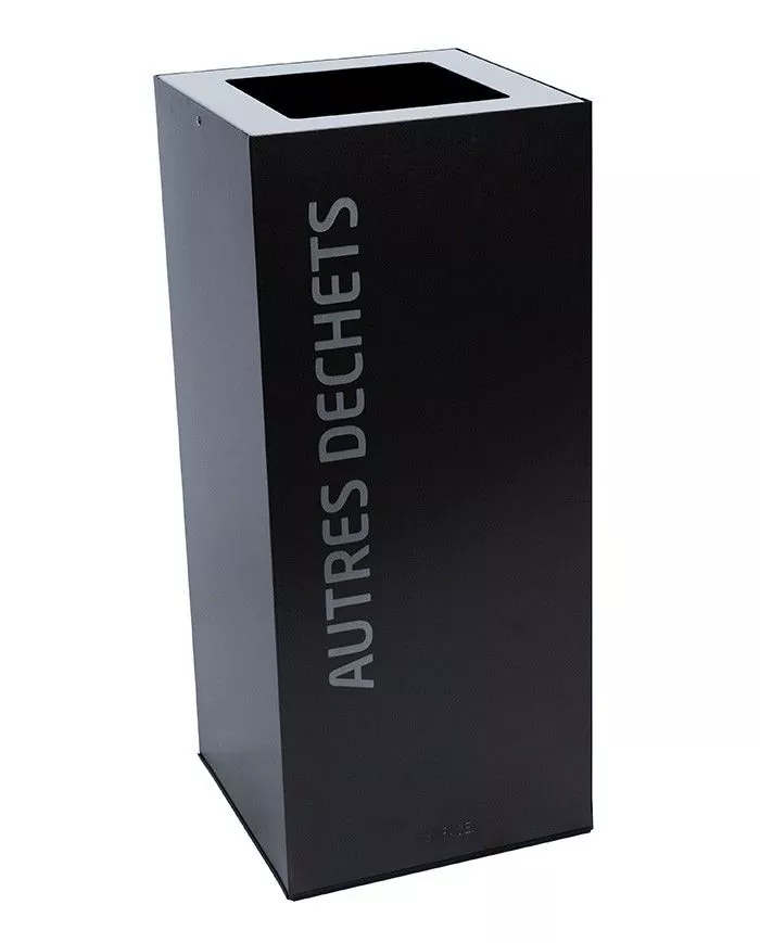 Poubelle de tri - design TERAFLEX 65L - GRIS AUTRES DECHETS - Corps Gris Manganèse Marquage sérigraphie - tri des déchets