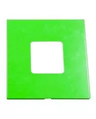 Poubelle de tri - design TERAFLEX 65L - VERT VERRE - Corps Blanc - Marquage sérigraphie - corbeille recyclage bureau, bac de