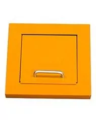 Poubelle de tri - design TERAFLEX 65L - MARRON BIODECHETS - Corps Blanc - Marquage sérigraphie - meuble de tri durable, tri des