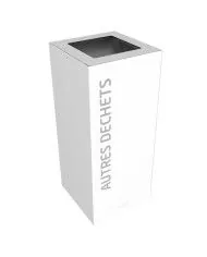 Poubelle de tri - design TERAFLEX 65L - GRIS AUTRES DECHETS - Corps Blanc - Marquage sérigraphie - mobilier de tri écologique, Poubelle de tri - design TERAFLEX 65L - GRIS AUTRES DECHETS - Corps Blanc - Marquage sérigraphie - mobilier de tri écologique,