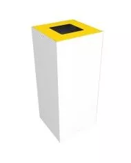 Poubelle de tri - design TERAFLEX 65L - JAUNE EMBALLAGES - Corps Blanc - Sans marquage - tri des déchets professionnels, Poubelle de tri - design TERAFLEX 65L - JAUNE EMBALLAGES - Corps Blanc - Sans marquage - tri des déchets professionnels,