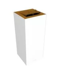 Poubelle de tri - design TERAFLEX 65L - MARRON BIODECHETS - Corps Blanc - Sans marquage - gestion des déchets en entreprise, Poubelle de tri - design TERAFLEX 65L - MARRON BIODECHETS - Corps Blanc - Sans marquage - gestion des déchets en entreprise,