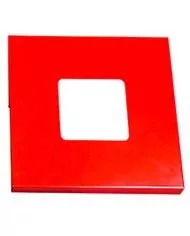 Poubelle de tri - design TERAFLEX 65L - ROUGE METAL - Corps Gris Manganèse - Sans marquage - station de tri moderne, bac de tri