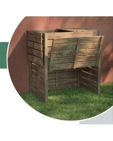 Poubelle de tri - TERAKOMPOST composteur pour Biodéchets 300L - solution tri sélectif, corbeille recyclage bureau, recyclage