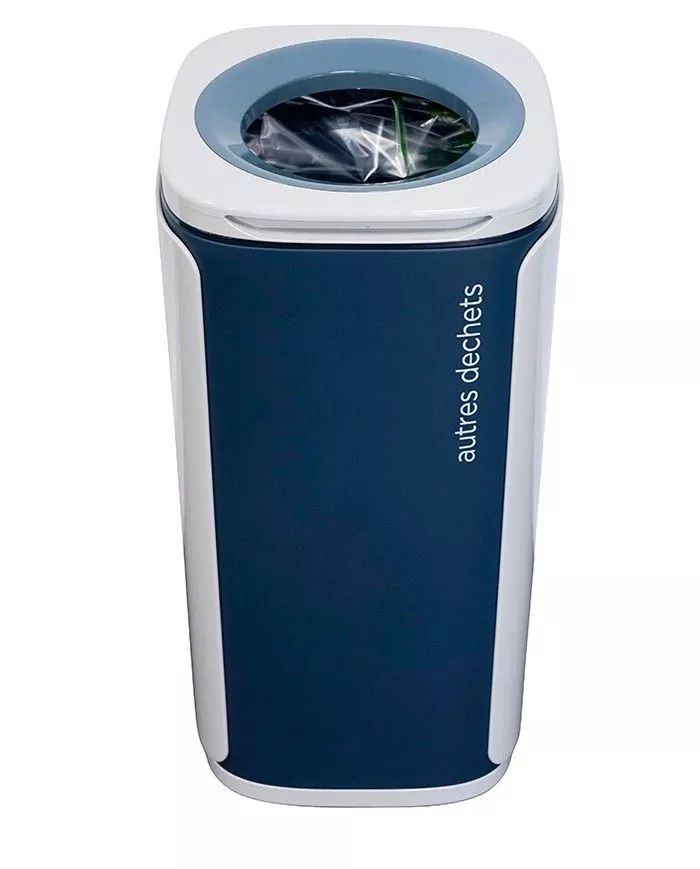 Poubelle de tri - design WASTEE 60L - AUTRES DECHETS - Gris - corbeille recyclage bureau, conteneur de recyclage, meuble de tri