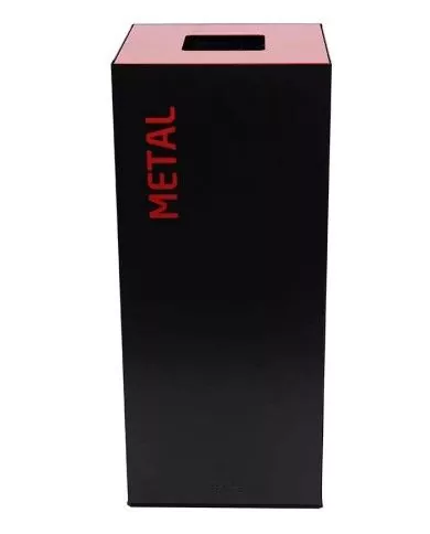 Poubelle de tri - design TERAFLEX 65L - ROUGE METAL - Corps Gris Manganèse - Marquage sérigraphie - mobilier de tri écologique, Poubelle de tri - design TERAFLEX 65L - ROUGE METAL - Corps Gris Manganèse - Marquage sérigraphie - mobilier de tri écologique,
