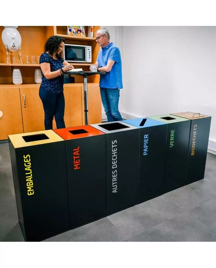 Poubelle de tri - design TERAFLEX 65L - GRIS AUTRES DECHETS - Corps Gris Manganèse Marquage sérigraphie - station de tri Poubelle de tri - design TERAFLEX 65L - GRIS AUTRES DECHETS - Corps Gris Manganèse Marquage sérigraphie - station de tri