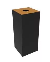 Poubelle de tri - design TERAFLEX 65L - MARRON GOBELETS - Corps Gris Manganèse - Sans marquage - meuble de tri durable, gestion