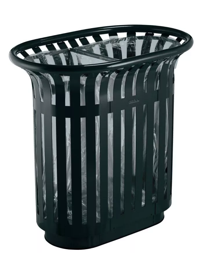 Poubelle de tri - TERALIP 2 x 60 L - Anthracite Mat - Extérieur - poubelle de tri sélectif, bac de tri design, station de tri Poubelle de tri - TERALIP 2 x 60 L - Anthracite Mat - Extérieur - poubelle de tri sélectif, bac de tri design, station de tri