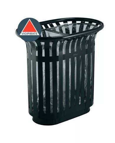 Poubelle de tri - TERALIP 2 x 60 L - Anthracite Mat - Extérieur - meuble de tri durable, poubelle compartimentée, mobilier de