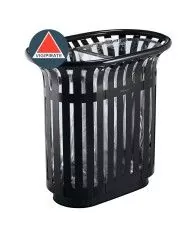 Poubelle de tri - TERALIP 2 x 60 L - Gris manganèse - Extérieur - poubelle de tri sélectif, bac de tri design, mobilier de tri