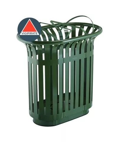 Poubelle de tri - TERALIP 2 x 60 L - Vert Mousse - Extérieur - poubelle compartimentée, station de tri moderne, tri des déchets