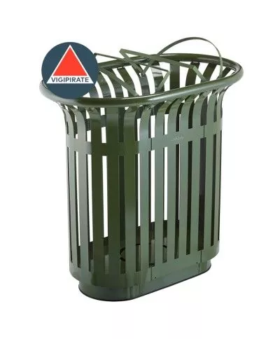 Poubelle de tri - TERALIP 2 x 60 L - Vert Olive - Extérieur - conteneur de recyclage, bac de tri design, gestion des déchets en