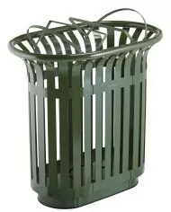 Poubelle de tri - TERALIP 2 x 60 L - Vert Olive - Extérieur - mobilier de tri écologique, meuble de tri durable, solution tri