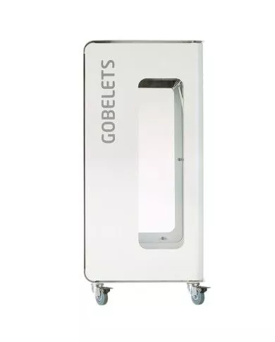 Poubelle de tri - de TERACUB VIGIPIRATE 90L - BLANC GOBELETS - Corps Blanc - poubelle compartimentée, station de tri moderne,