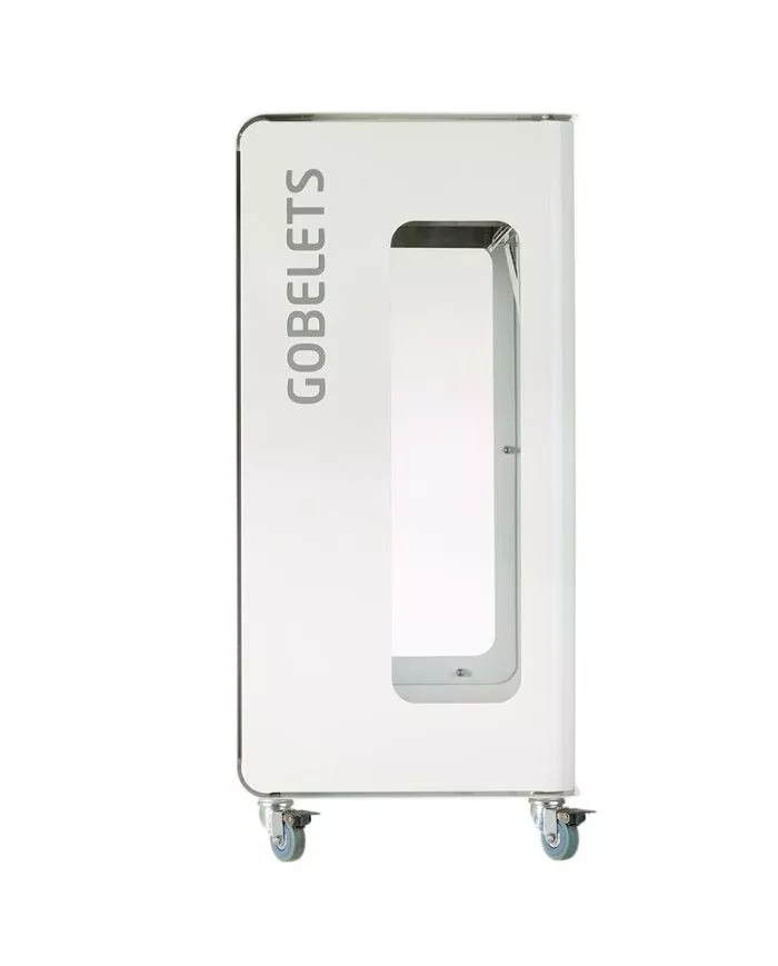 Poubelle de tri - de TERACUB VIGIPIRATE 90L - BLANC GOBELETS - Corps Blanc - poubelle compartimentée, station de tri moderne,