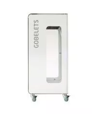 Poubelle de tri - de TERACUB VIGIPIRATE 90L - BLANC GOBELETS - Corps Blanc - poubelle compartimentée, station de tri moderne,