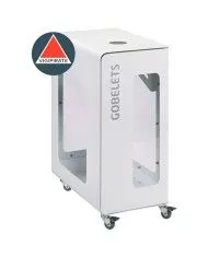 Poubelle de tri - de TERACUB VIGIPIRATE 90L - BLANC GOBELETS - Corps Blanc - meuble de tri durable, gestion des déchets en