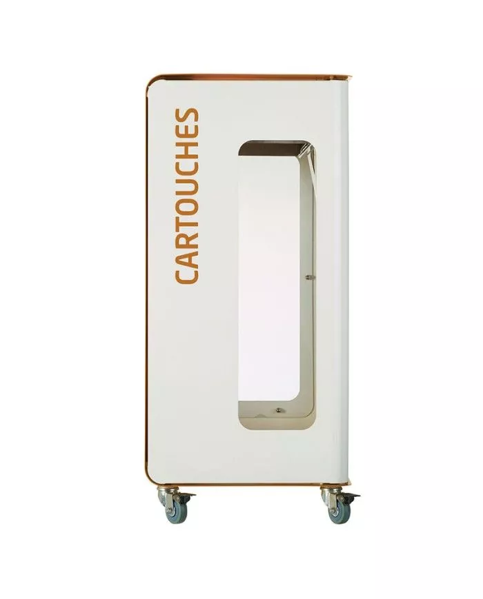 Poubelle de tri - de TERACUB VIGIPIRATE 90L - MARRON CARTOUCHES - Corps Blanc - poubelle compartimentée, solution tri sélectif, Poubelle de tri - de TERACUB VIGIPIRATE 90L - MARRON CARTOUCHES - Corps Blanc - poubelle compartimentée, solution tri sélectif,