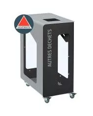 Poubelle de tri - de TERACUB VIGIPIRATE 90L - GRIS AUTRES DECHETS - Corps Gris Manganèse - poubelle compartimentée, station de Poubelle de tri - de TERACUB VIGIPIRATE 90L - GRIS AUTRES DECHETS - Corps Gris Manganèse - poubelle compartimentée, station de