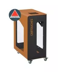 Poubelle de tri - de TERACUB VIGIPIRATE 90L - MARRON CARTOUCHES - Corps Gris Manganèse - poubelle compartimentée, conteneur de Poubelle de tri - de TERACUB VIGIPIRATE 90L - MARRON CARTOUCHES - Corps Gris Manganèse - poubelle compartimentée, conteneur de