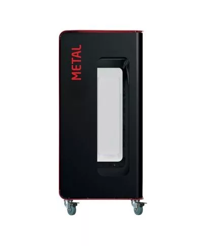 Poubelle de tri - de TERACUB VIGIPIRATE 90L - ROUGE METAL - Corps Gris Manganèse - meuble de tri durable, tri des déchets