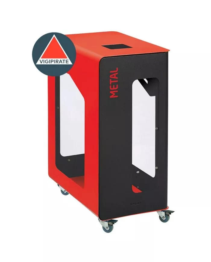 Poubelle de tri - de TERACUB VIGIPIRATE 90L - ROUGE METAL - Corps Gris Manganèse - gestion des déchets en entreprise, tri des Poubelle de tri - de TERACUB VIGIPIRATE 90L - ROUGE METAL - Corps Gris Manganèse - gestion des déchets en entreprise, tri des