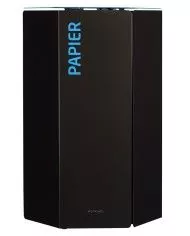 Poubelle de tri - design TERAHEX 50L - BLEU PAPIER - Corps Gris Manganèse - tri des déchets professionnels, solution tri