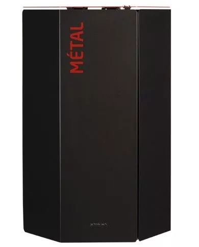 Poubelle de tri - design TERAHEX 50L - ROUGE METAL - Corps Gris Manganèse - bac de tri design, recyclage déchets triés, Poubelle de tri - design TERAHEX 50L - ROUGE METAL - Corps Gris Manganèse - bac de tri design, recyclage déchets triés,