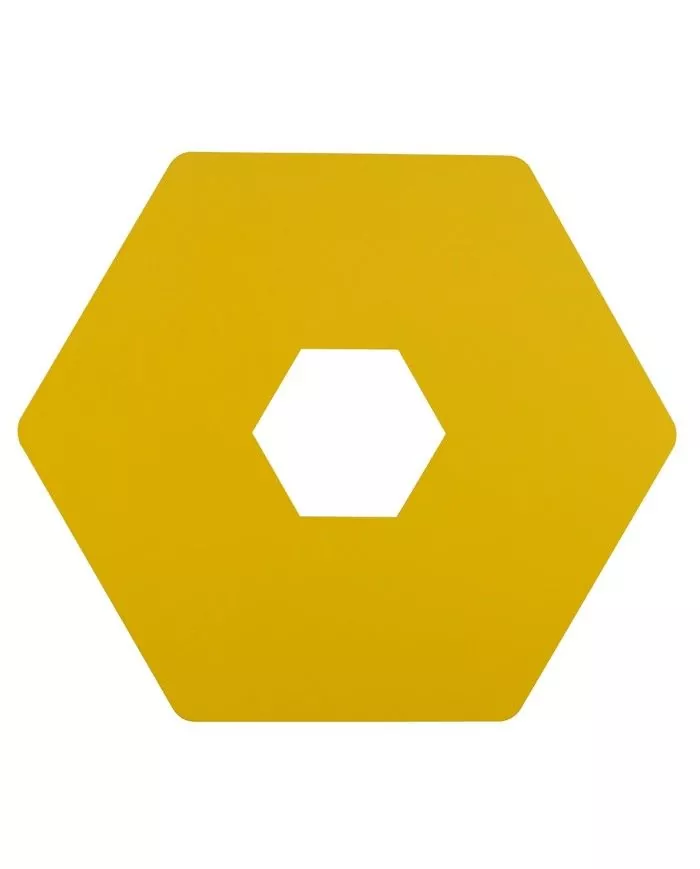 Poubelle de tri - design TERAHEX 50L - JAUNE PLASTIQUE - Corps Gris Manganèse - solution tri sélectif, corbeille recyclage