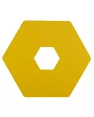 Poubelle de tri - design TERAHEX 50L - JAUNE PLASTIQUE - Corps Gris Manganèse - solution tri sélectif, corbeille recyclage