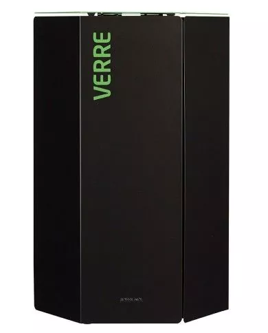 Poubelle de tri - design TERAHEX 50L - VERT VERRE - Corps Gris Manganèse - tri des déchets professionnels, conteneur de